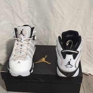 White and Black Air Jordan Sneakers